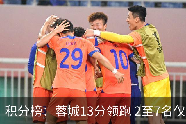 积分榜：蓉城13分领跑 2至7名仅差三分 三镇海牛降级区